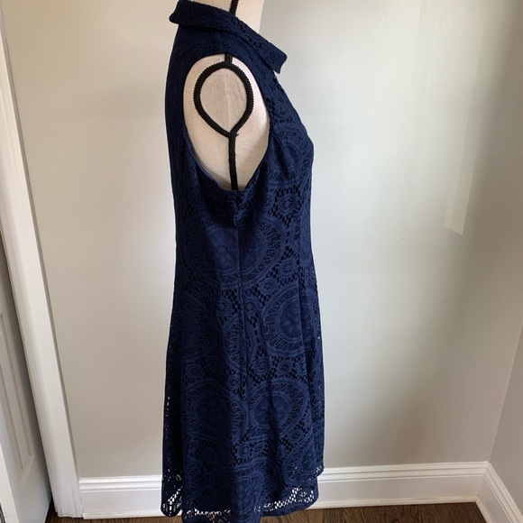 LONDON HOUSE LACE DRESS navy - Picture 3 of 7